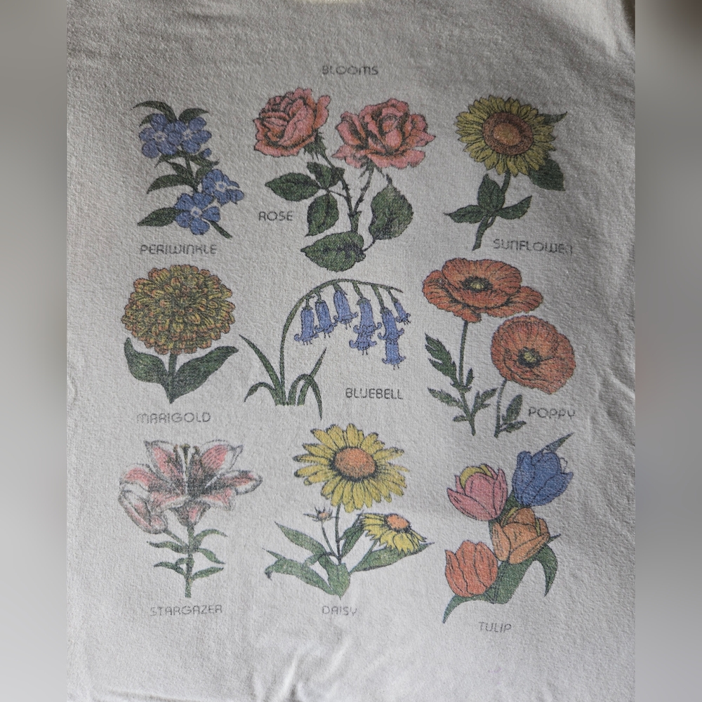 Future State Cream Blooms Tee Shirt Size M - Picture 3 of 7